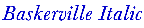 Baskerville Italic шрифт
